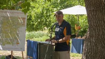 Associate Dean of Social & Human Sciences Dave Campbell, offering thanks